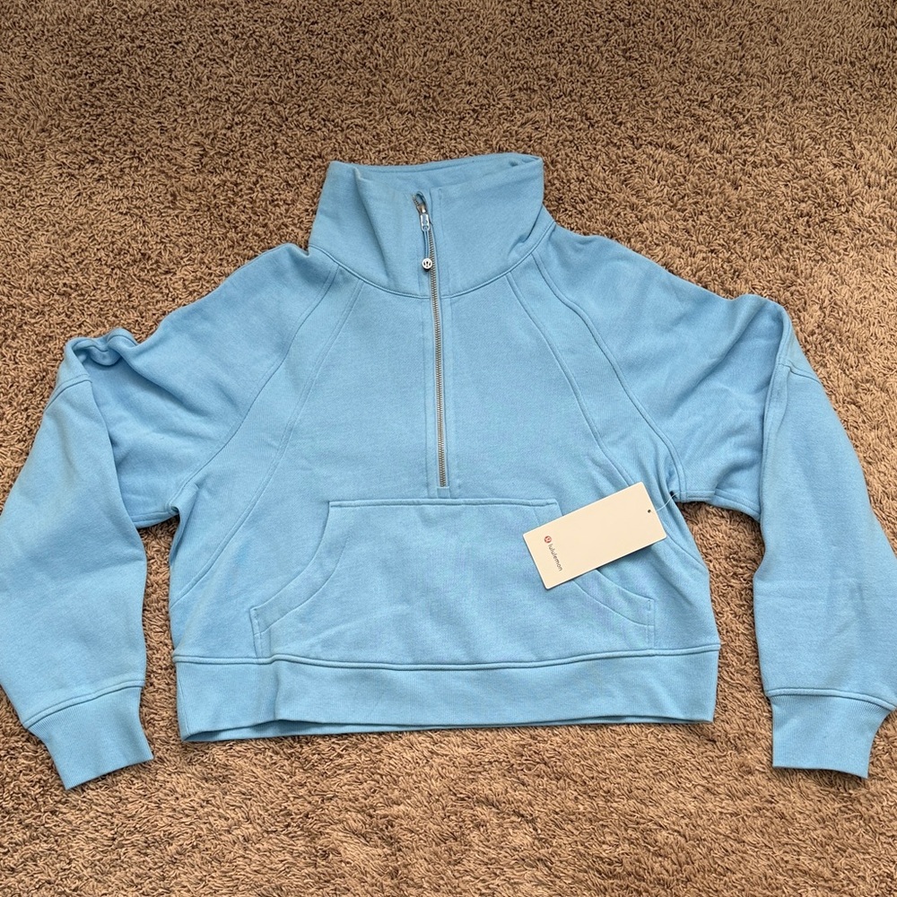 lululemon athletica Light Blue Cowl Neck Sweater